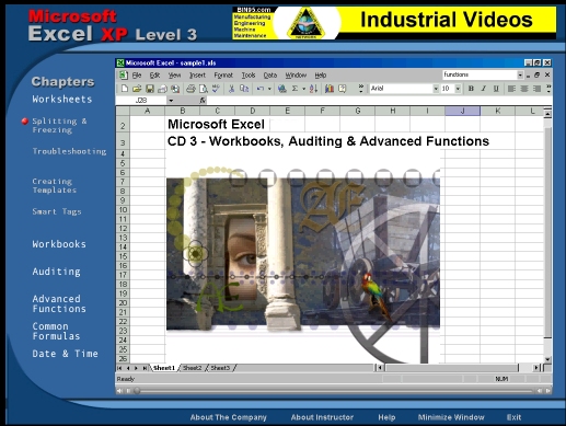 Click to view Free MS Excel Training Level 3.20 screenshot